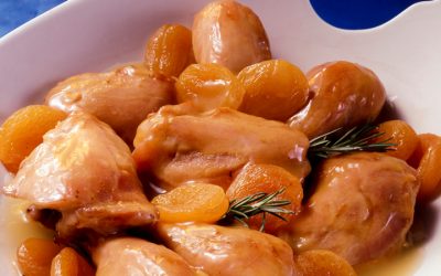 Frango com damascos